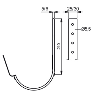 Крюк желоба K21 150/100 778